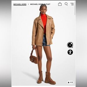 Michael Kors Tan Leather Jacket